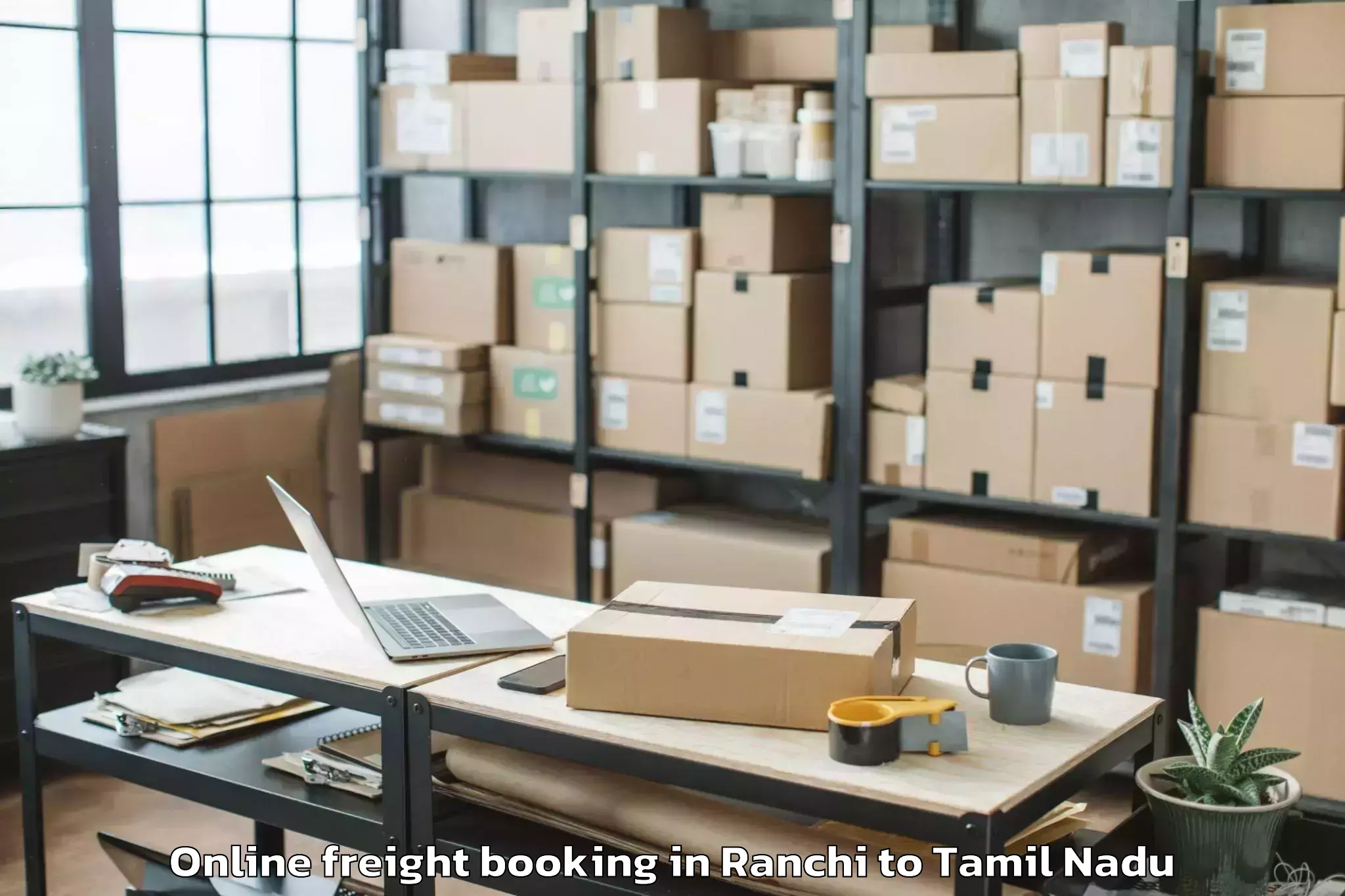 Affordable Ranchi to Needamangalam Online Freight Booking